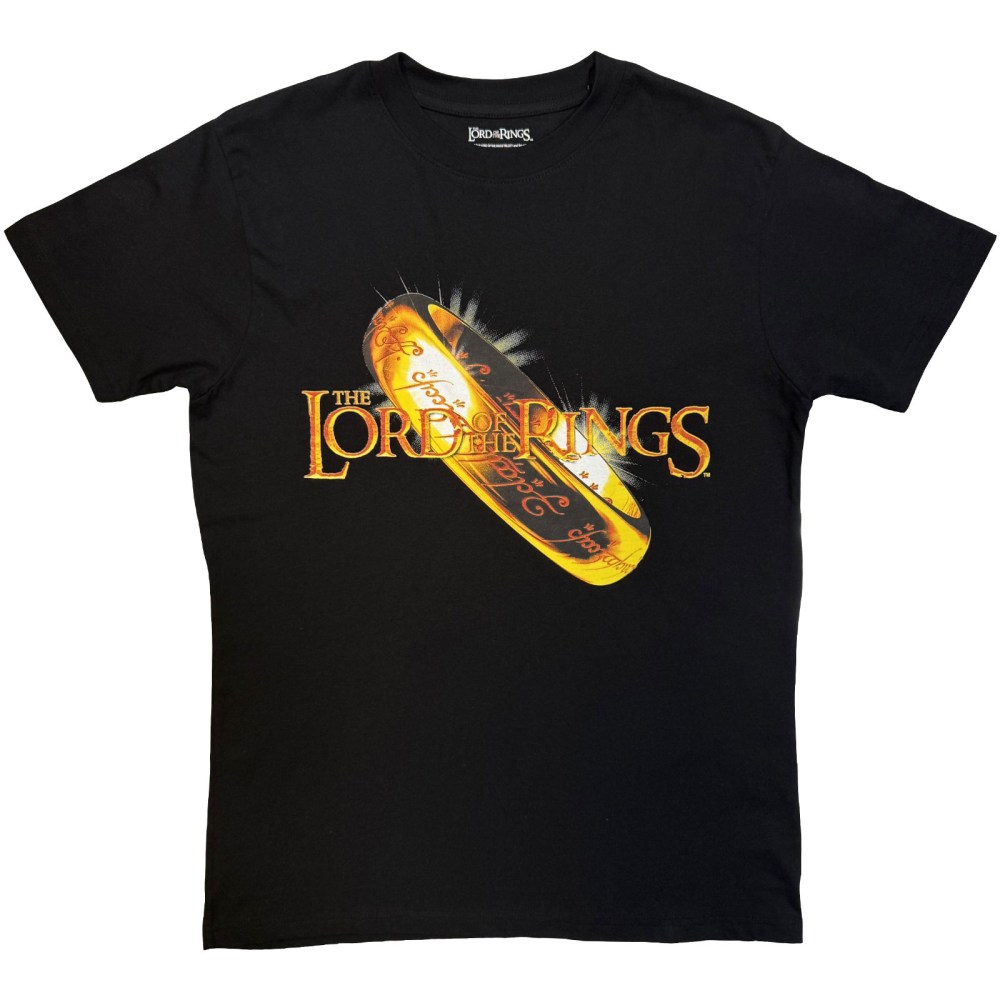 The Lord of the Rings - Shiny Gold Ring Mens Tshirt - Black